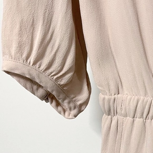 Aritzia Babaton Keagan Crepe Romper w/ Tie Waist - Cream Size S - Picture 5 of 7